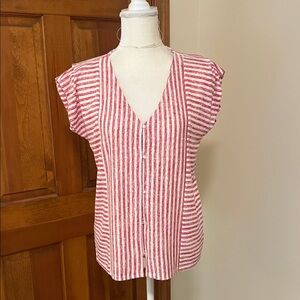 EC: Red White Striped Top
